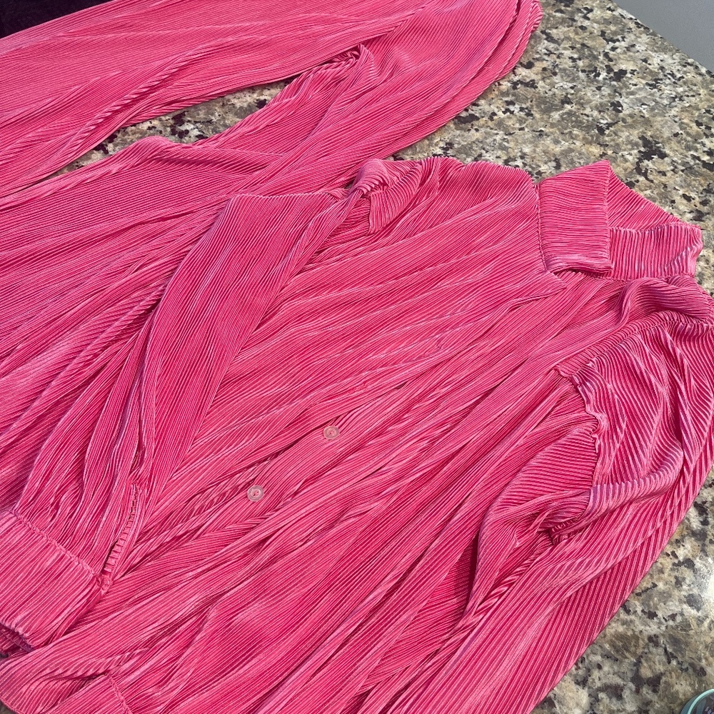 Hot pink thick 2 pants set
